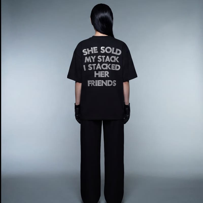 She Sold My Stack I Stacked Her Friends Black T-Shirt