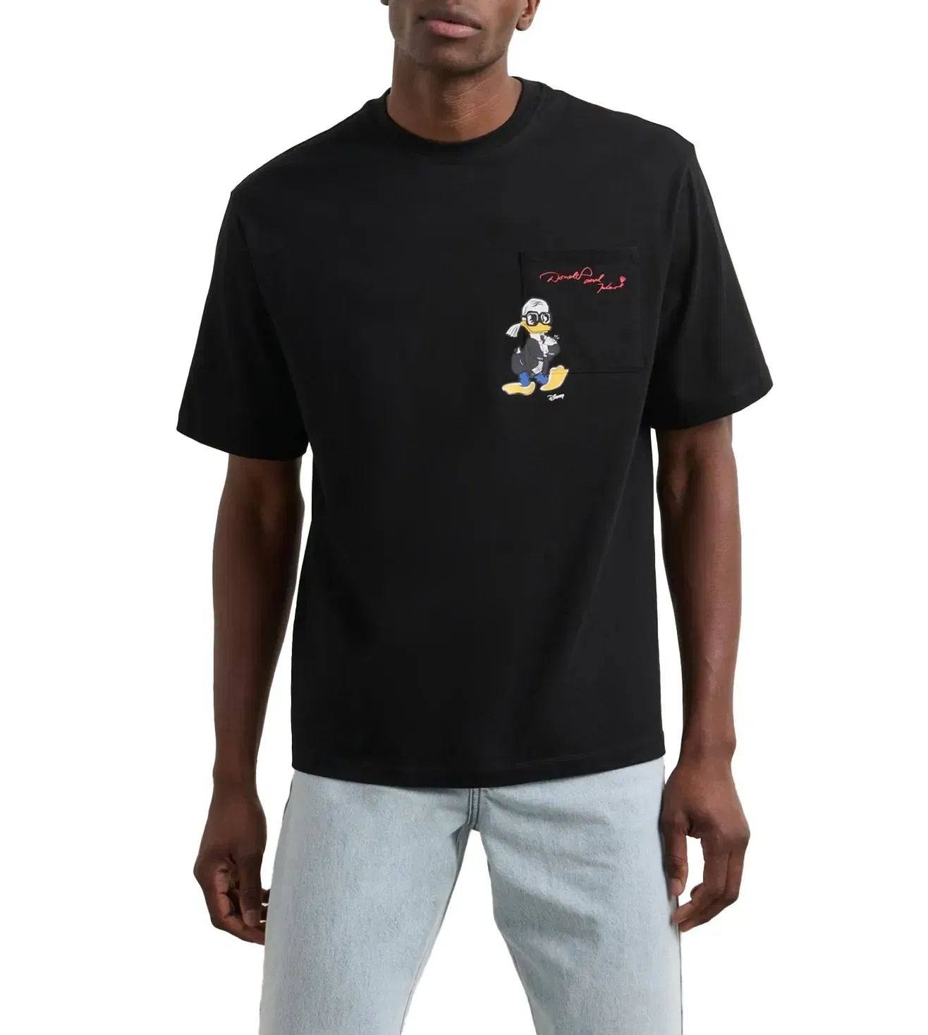 Karl Lagerfeld  Men Black Disney X KL Pocket T-Shirt