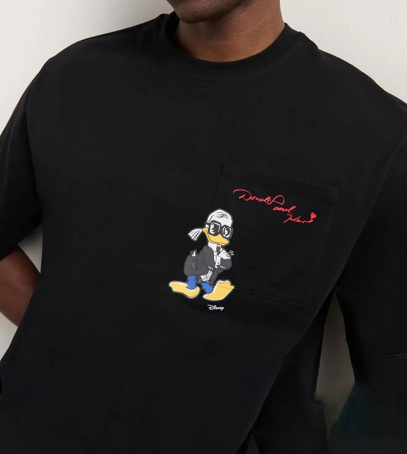 Karl Lagerfeld  Men Black Disney X KL Pocket T-Shirt