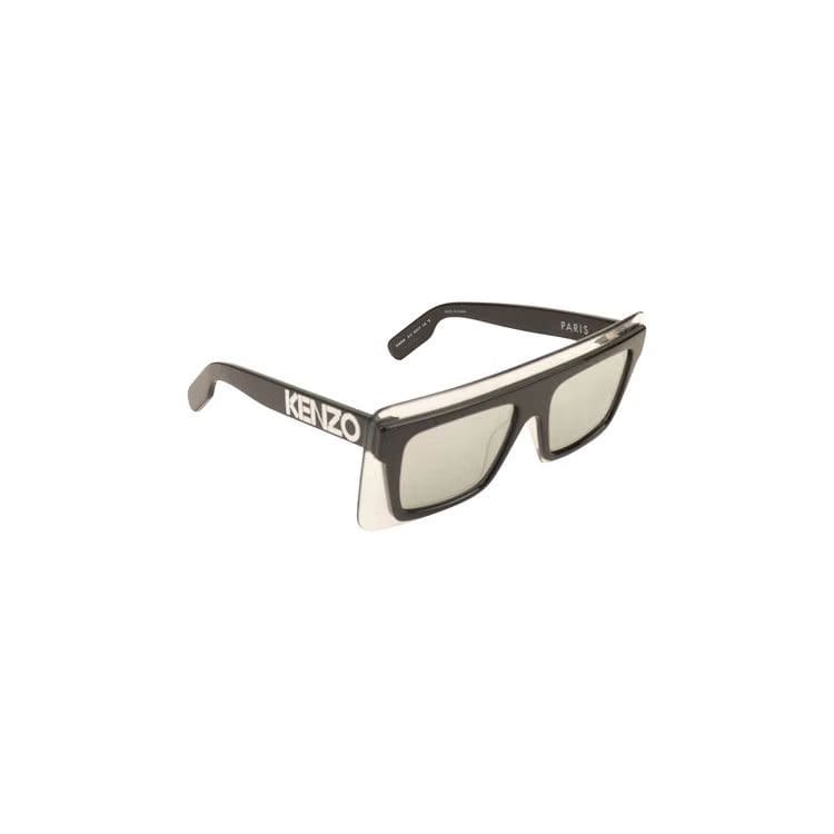 Kenzo Translucent Mirror Acetate Sunglasses Black