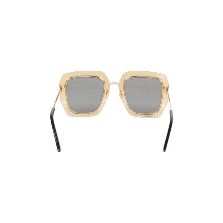 Gucci Crystal Encrusted Oversized Square Frame Sunglasses Gold/Rose