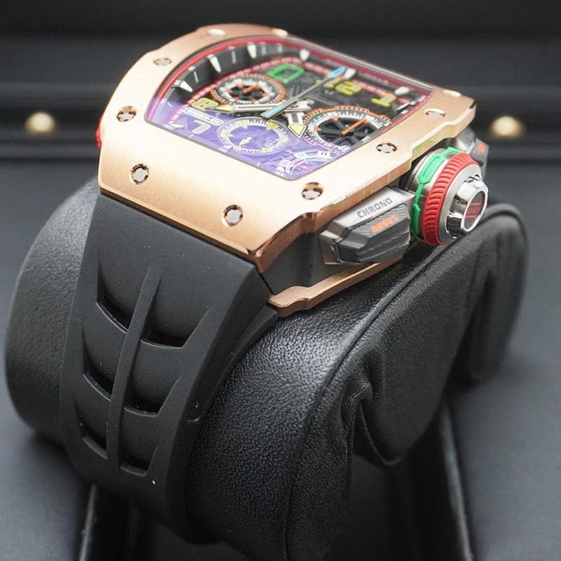 Richard Mille2024 RM65-01 Automatic Winding Rose Gold Split Chronograph Open-Work Dial