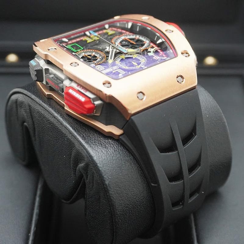 Richard Mille2024 RM65-01 Automatic Winding Rose Gold Split Chronograph Open-Work Dial