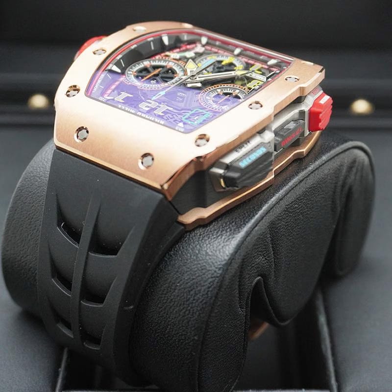 Richard Mille2024 RM65-01 Automatic Winding Rose Gold Split Chronograph Open-Work Dial