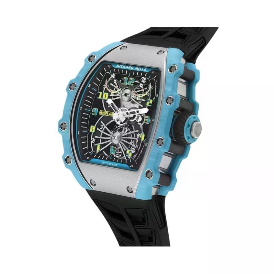 Richard Mille Tourbillon Aerodyne Blue Caribbean Quartz Limited 50 RM21-02 Ti FQ