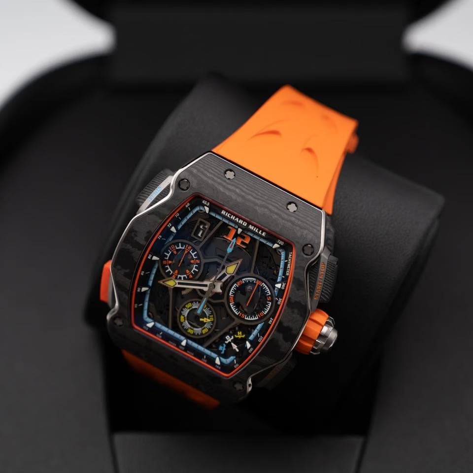 Richard Mille Automatic Winding Split-seconds Chronograph Mc Laren W1 Limited 500 Pcs