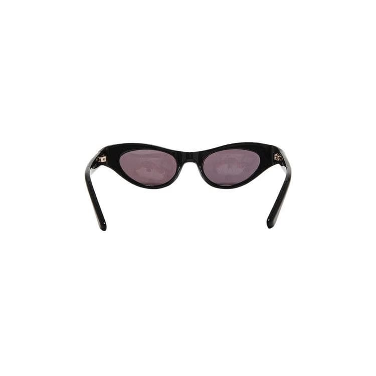 Vintage Crystal Studded Cat Eye Sunglasses Black