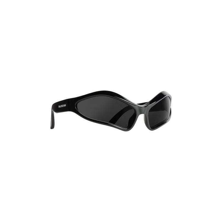 Balenciaga Fennec Oval Sunglasses Black