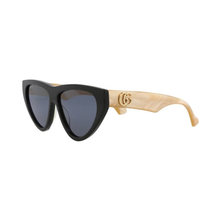 Gucci Cat Eye Sunglasses Black/Ivory/Blue