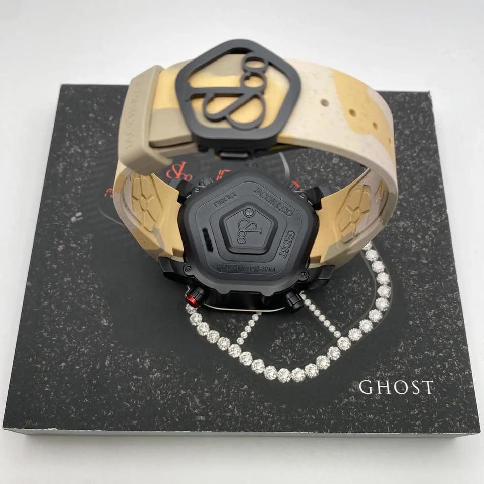 Jacob & Co.. Ghost Carbon Bezel Camouflage Quartz Mens Watch Gh100.11.Ns.Pc.Anq4 D