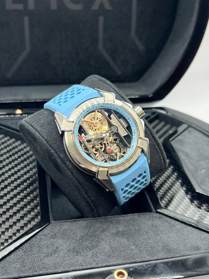 Jacob & Co.Epic X Titanium Baby Blue Complete Set | Like New | Dated 2024