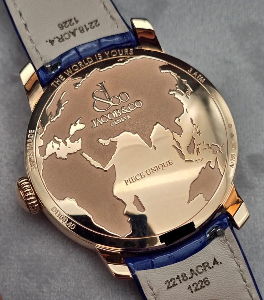 Jacob & Co.The World Is Yours 'PIECE UNIQUE' DT100.40.AA.AE.A Dual Time Zone 43mm Unworn/New Condition Full Set 2024 VAT Included