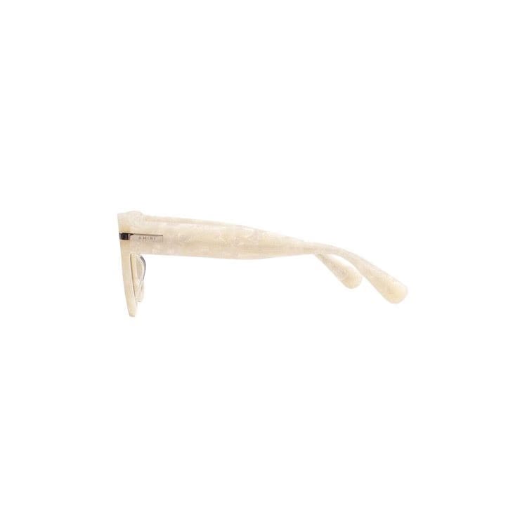 Amiri Aviator Logo Sunglasses Beige/Black