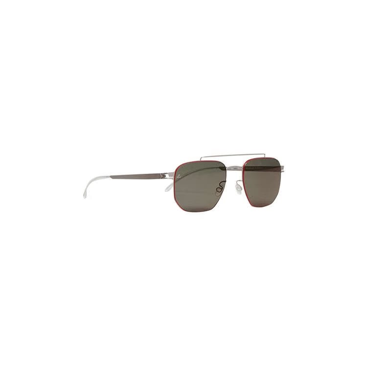 Mykita ML05 Sunglasses Matte Silver/Leica G15 Solid/Red