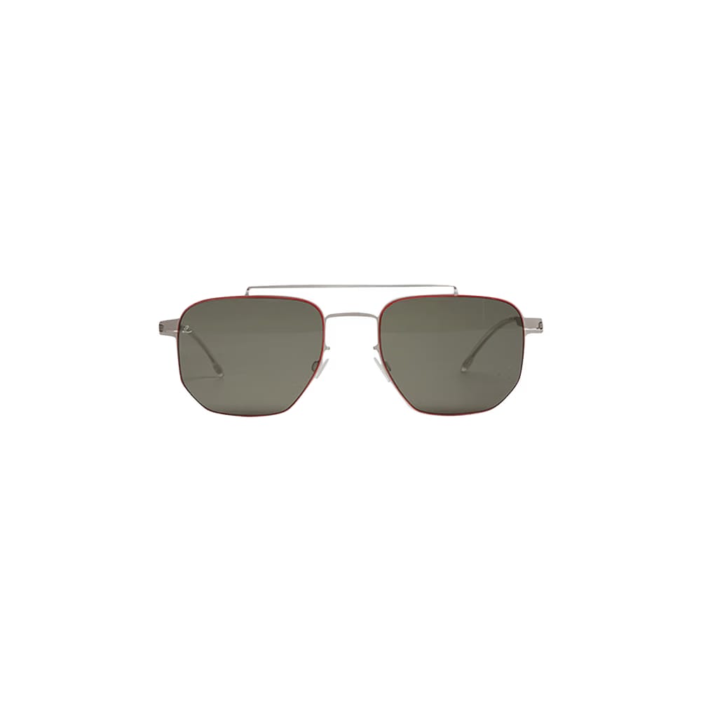 Mykita ML05 Sunglasses Matte Silver/Leica G15 Solid/Red