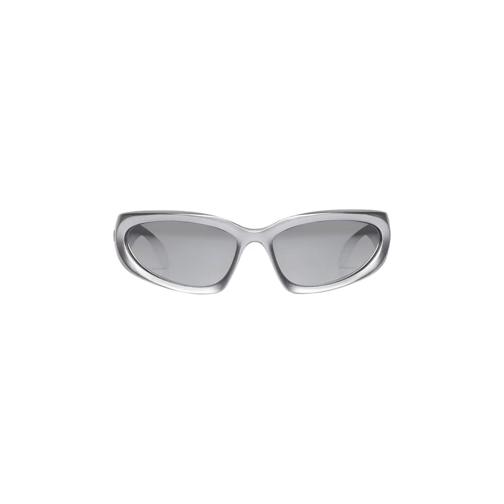 Balenciaga Swift Oval Sunglasses Silver