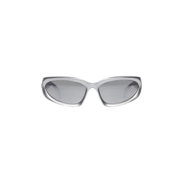 Balenciaga Swift Oval Sunglasses Silver