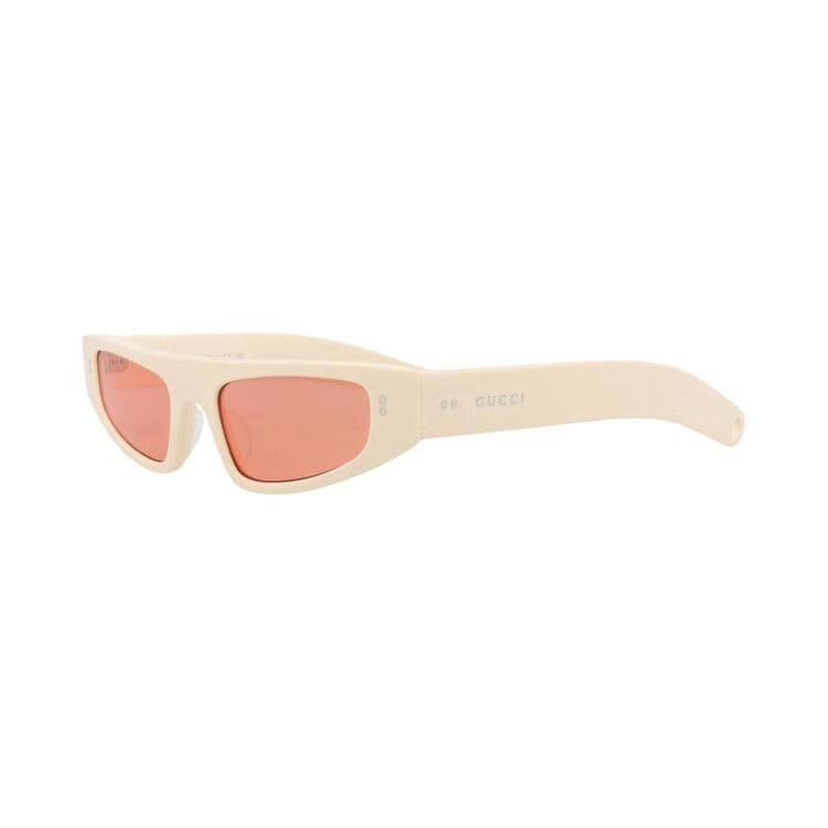 Gucci Cat Eye-Frame Recycled Acetate Sunglasses Ivory Red