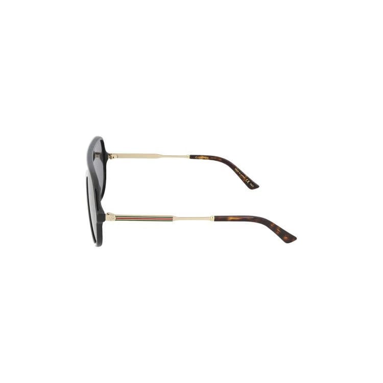 Gucci Aviator Sunglasses Shiny Black