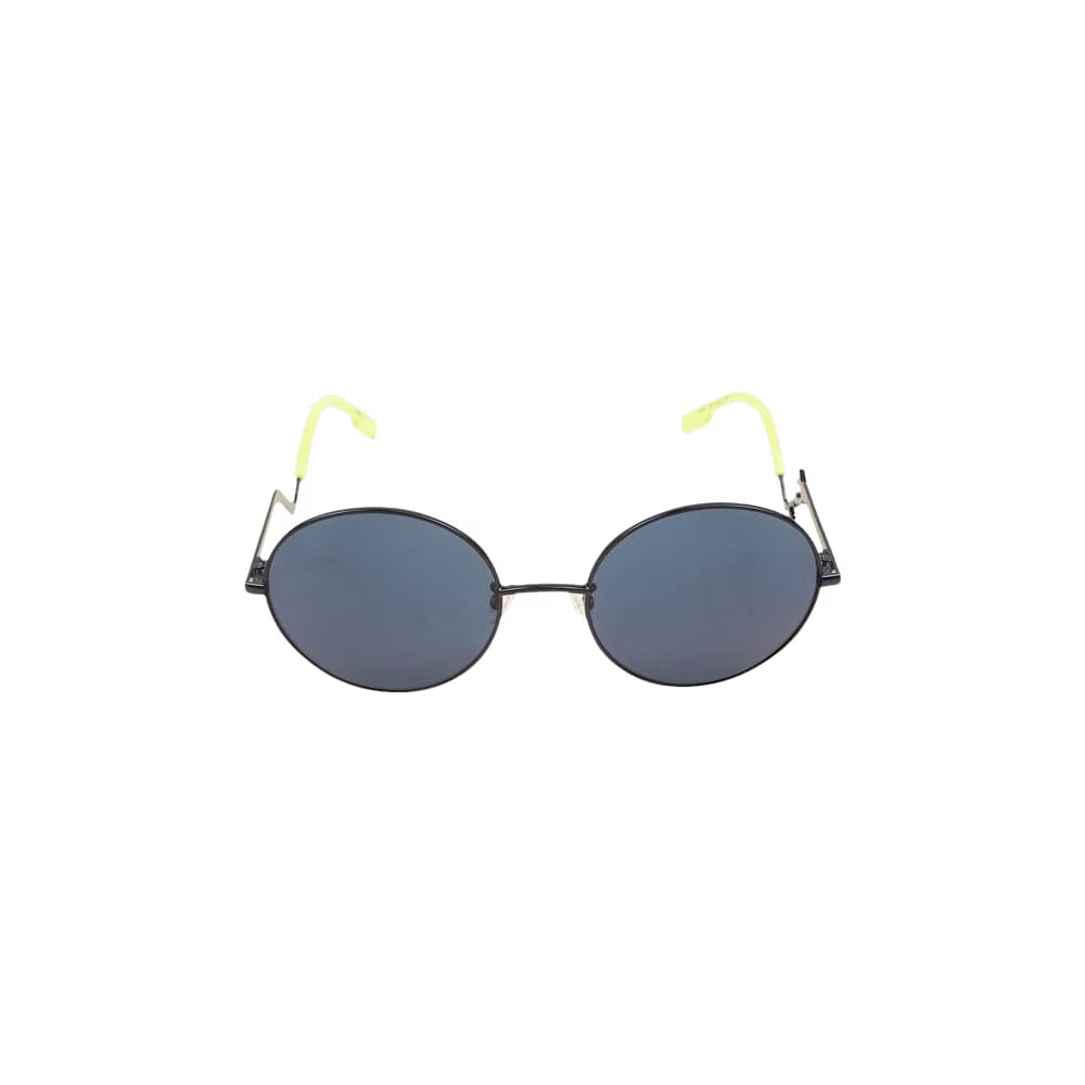 Kenzo Mirror Neon Circle Wire Sunglasses Black