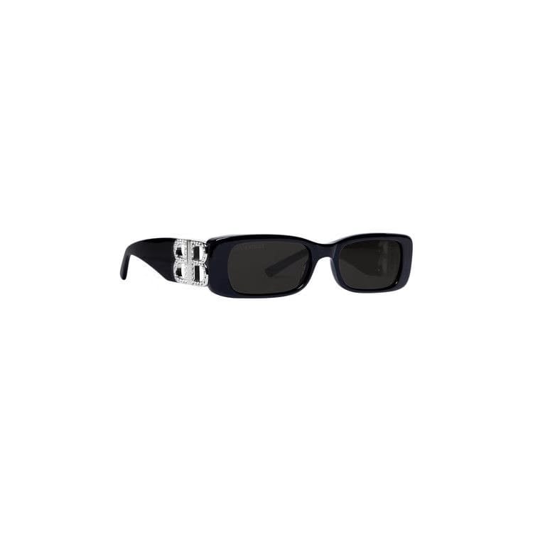 Balenciaga Dynasty Rectangle Sunglasses Black