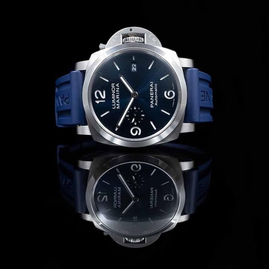 Panerai Luminor Marina PAM01313 (2026) UNWORN Auto. Blue Dial S/Steel Blue Leather 44mm