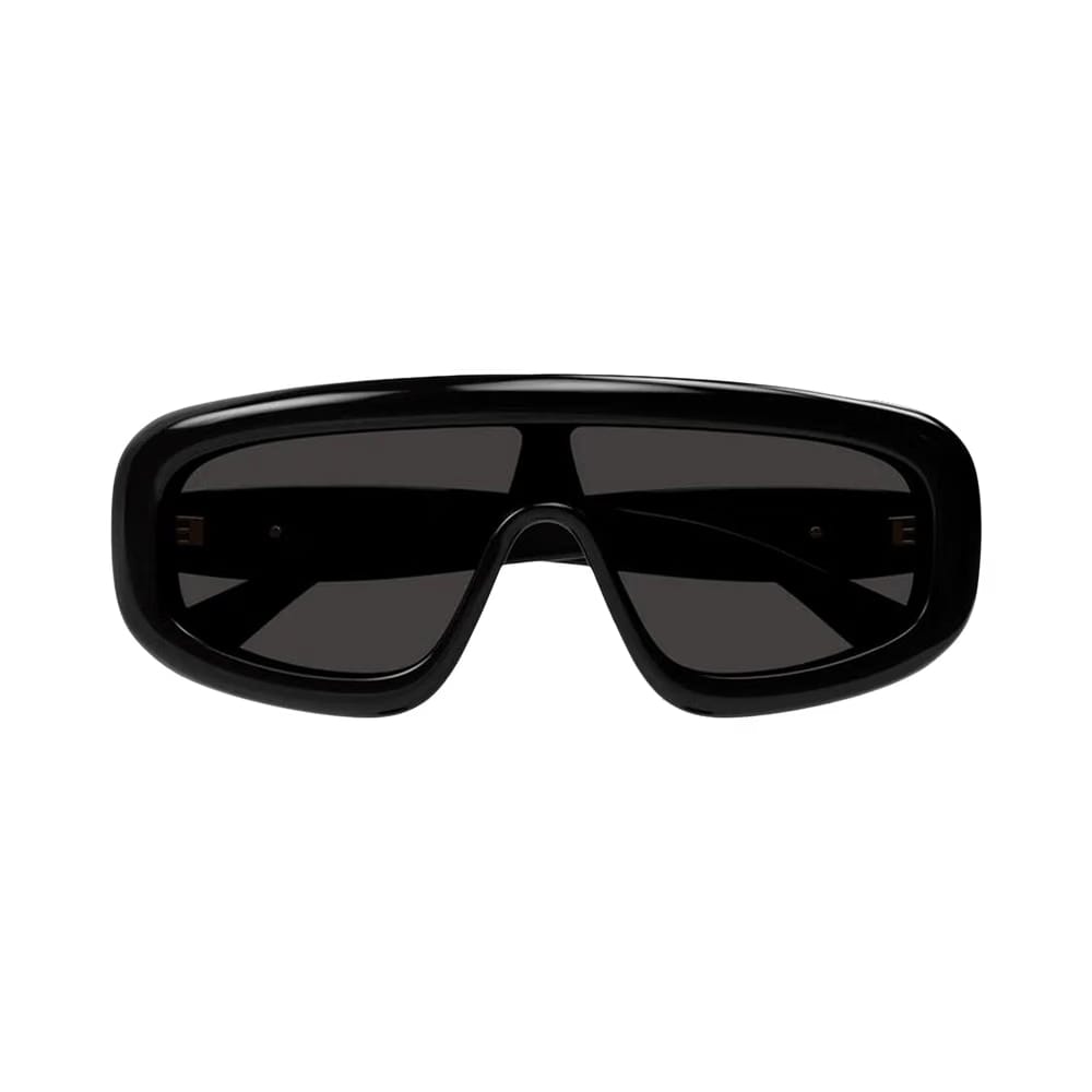 Bottega Veneta Bombe Shield Sunglasses Black/Grey