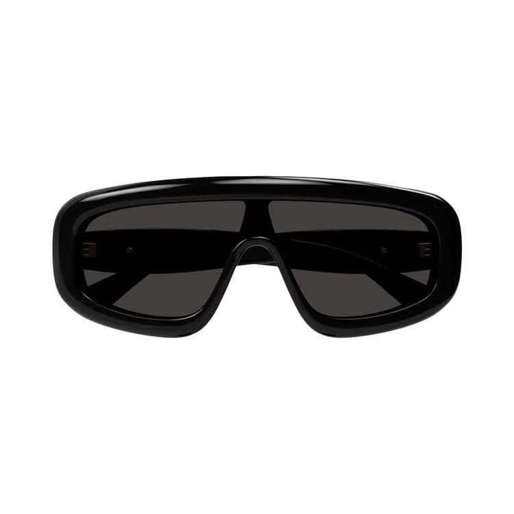 Bottega Veneta Bombe Shield Sunglasses Black/Grey