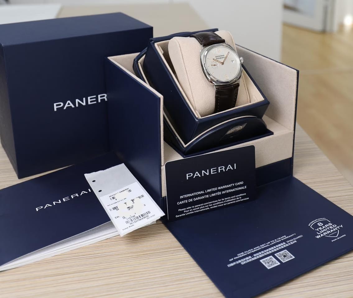 Panerai Radiomir Quaranta PAM01292 Steel Case Ivory Dial 40mm New Full set