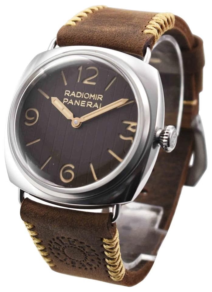 Panerai PAM 1243 Radiomir Eilean in Steel on Brown Calfskin Leather Strap with Brown Dial