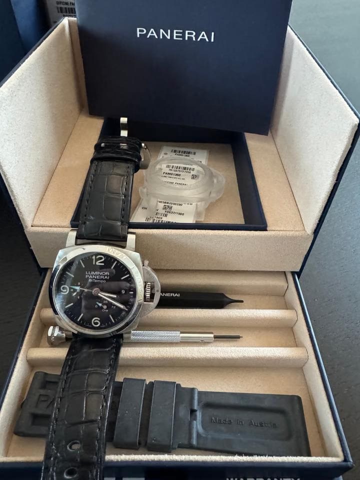 Panerai Luminor Bitempo 44mm Stainless Brand new (unworn) Panerai Pam 1360