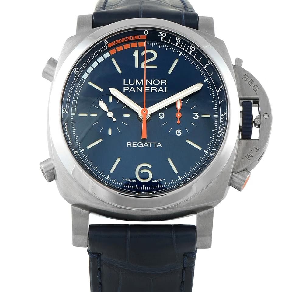 Panerai Officine Luminor Regatta Blue Mare Titanium Watch pam01216