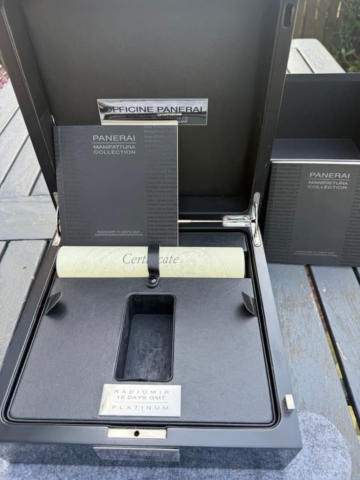Panerai Radiomir 10 Days GMT Platinum Volledige set Limited Edition 50/50