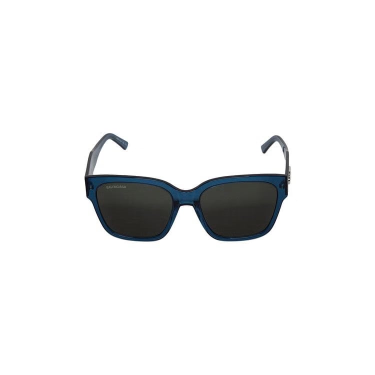 Balenciaga Clear Frame Square Sunglasses Blue