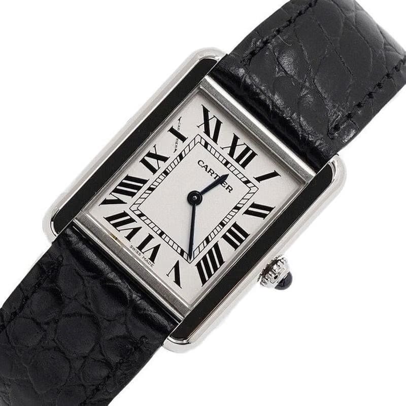 Cartier Tank Solo Small Leather Band Quartz Women's Watch 1018255