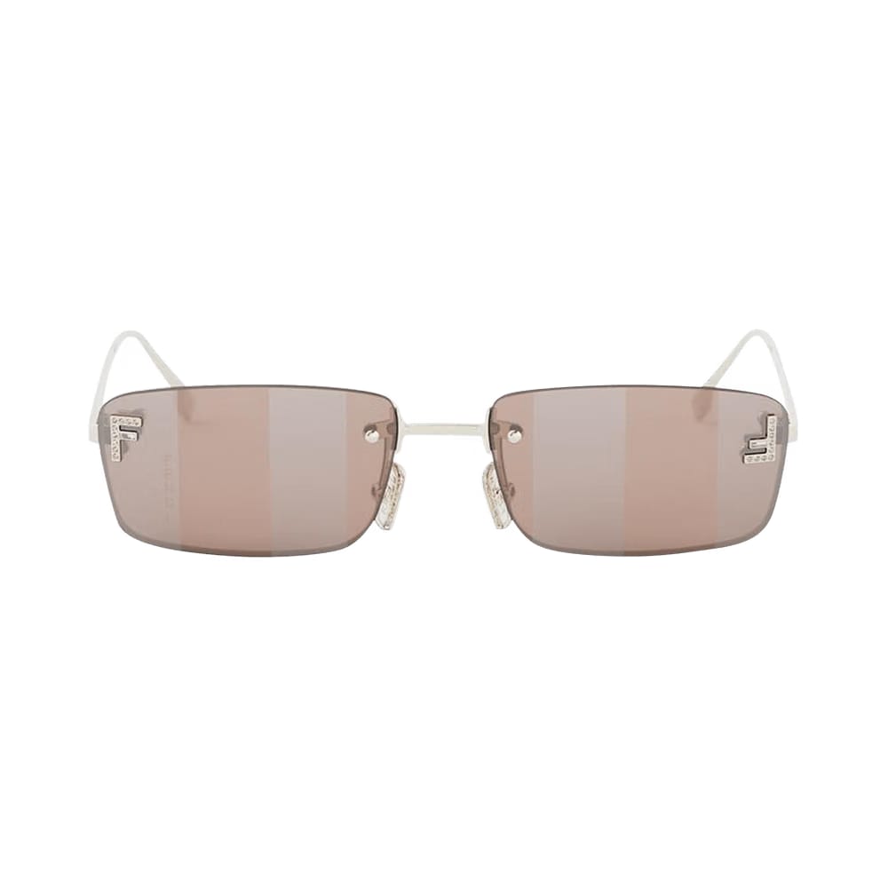Fendi First Crystal Sunglasses Gold/Brown Mirror