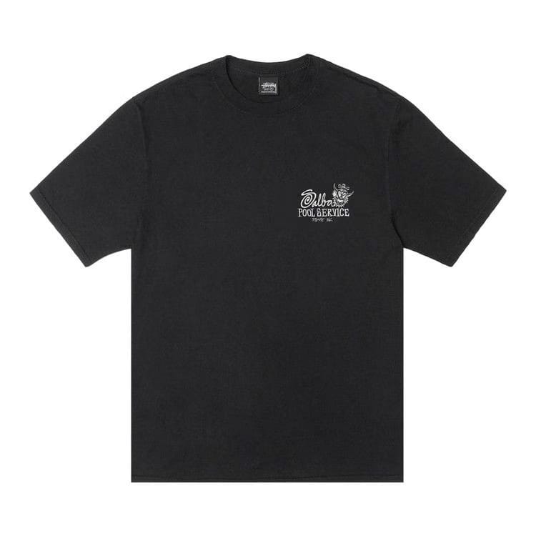 Stussy Pool Service T-Shirt Pigment Dyed Black