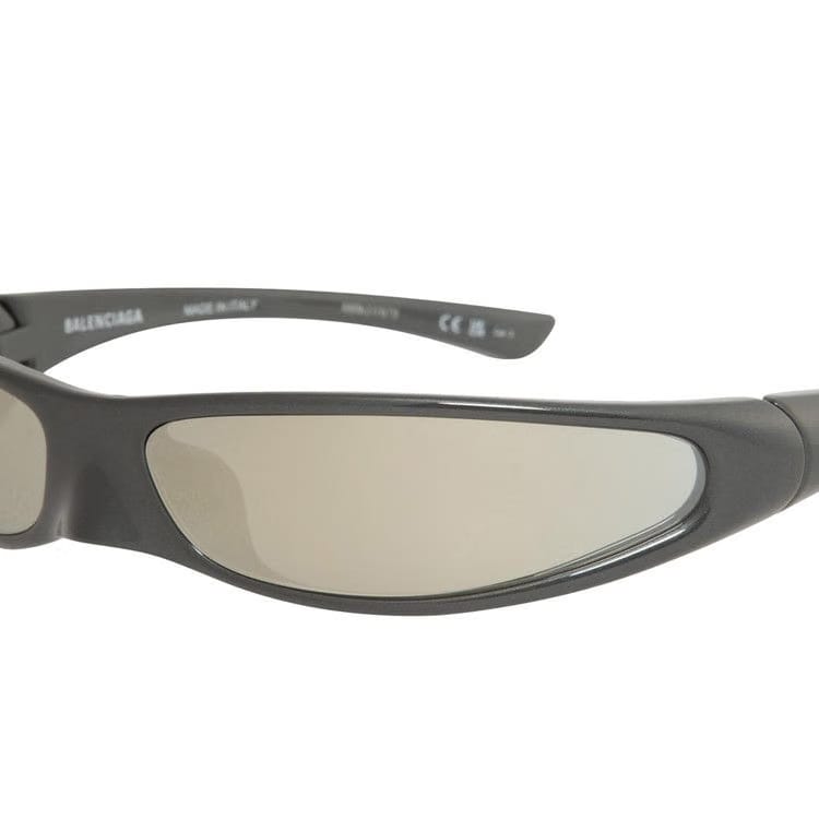 Balenciaga Blade Rectangle Sunglasses Grey/Ivory