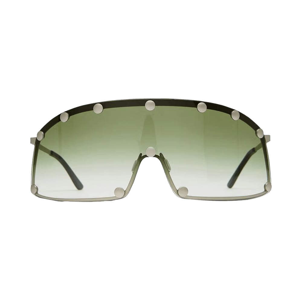 Rick Owens Shielding Sunglasses Silver Temple/Bosco Degrade Lens