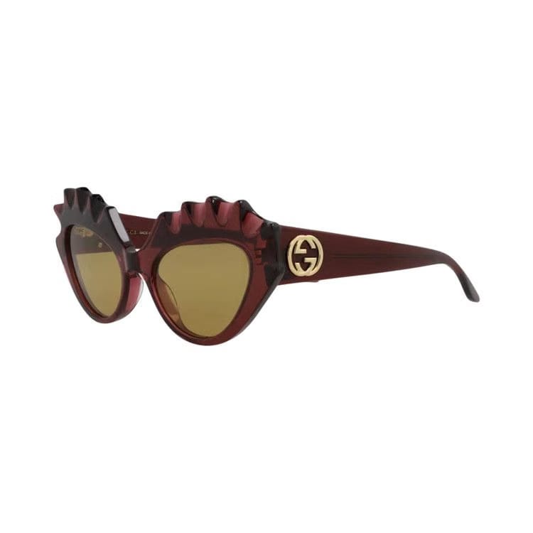 Gucci Cat Eye Sunglasses Burgundy/Yellow
