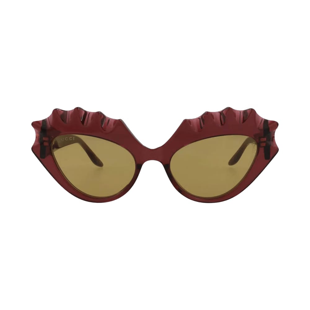 Gucci Cat Eye Sunglasses Burgundy/Yellow
