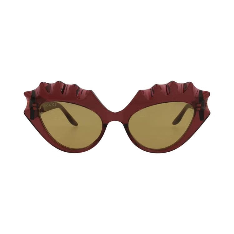 Gucci Cat Eye Sunglasses Burgundy/Yellow