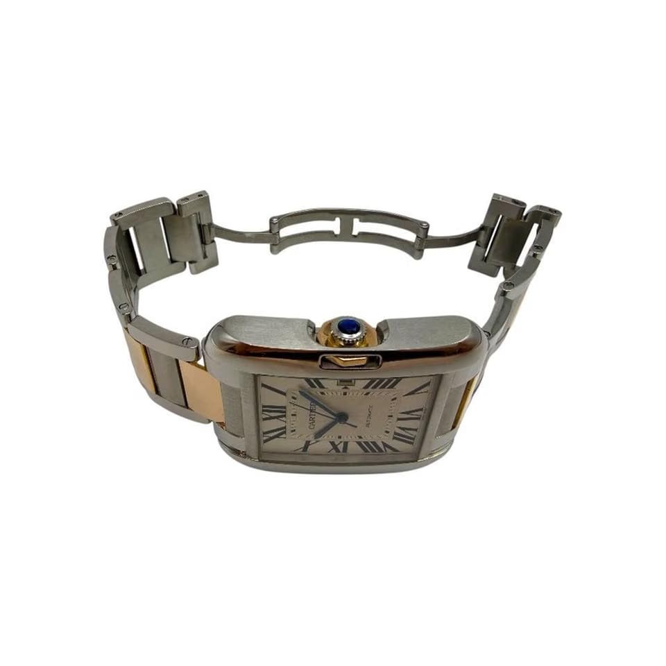 Cartier Tank Anglaise18 K Pink Gold Combi Watch XL 3507