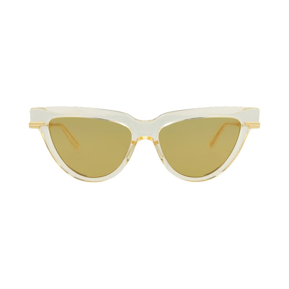 Bottega Veneta Cat Eye Recycled Sunglasses Yellow/Gold/Brown
