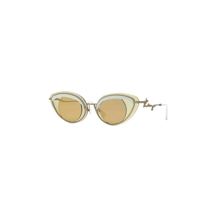 Kenzo Cat Eye Wire Sunglasses Gold/Yellow