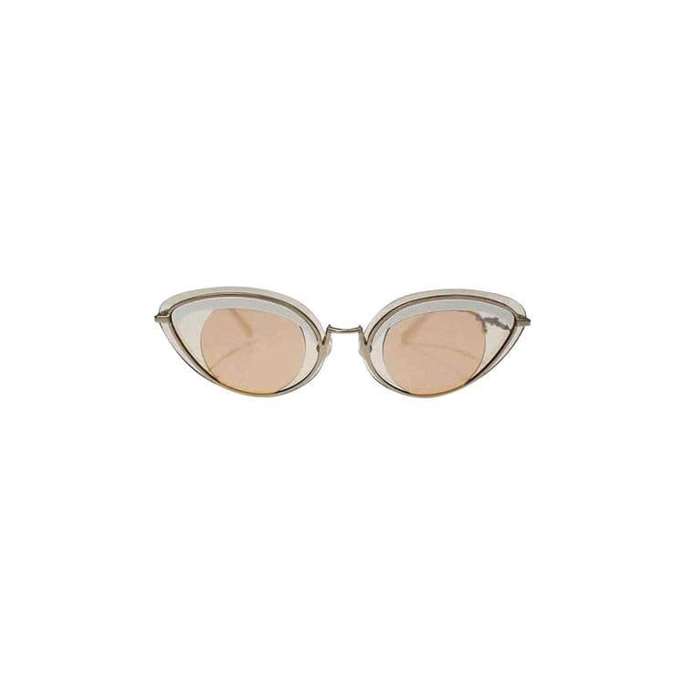 Kenzo Cat Eye Wire Sunglasses Gold/Yellow