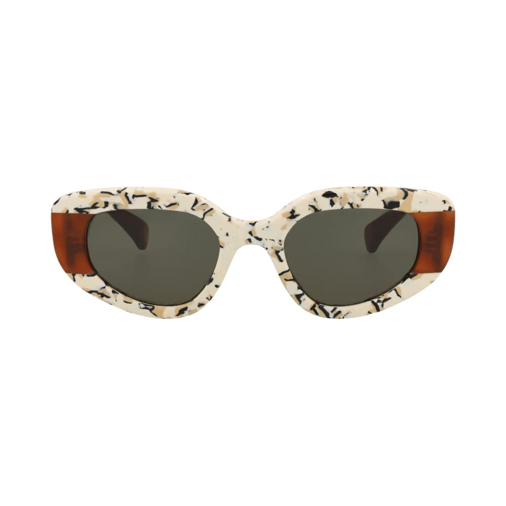 Kenzo Cat Eye Sunglasses White/Havana/Green