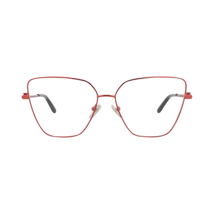 Balenciaga Cat Eye-Frame Metal Optical Frames Red Transparent