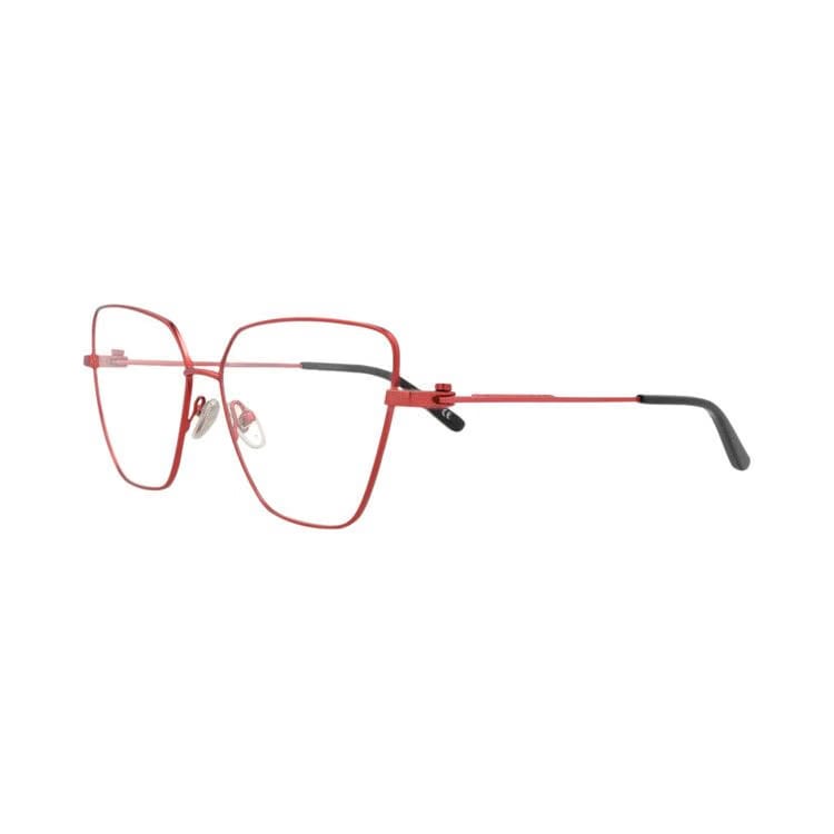 Balenciaga Cat Eye-Frame Metal Optical Frames Red Transparent