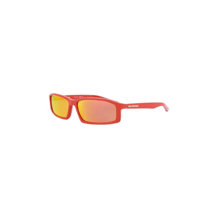 Balenciaga Square Frame Acetate Sunglasses Red